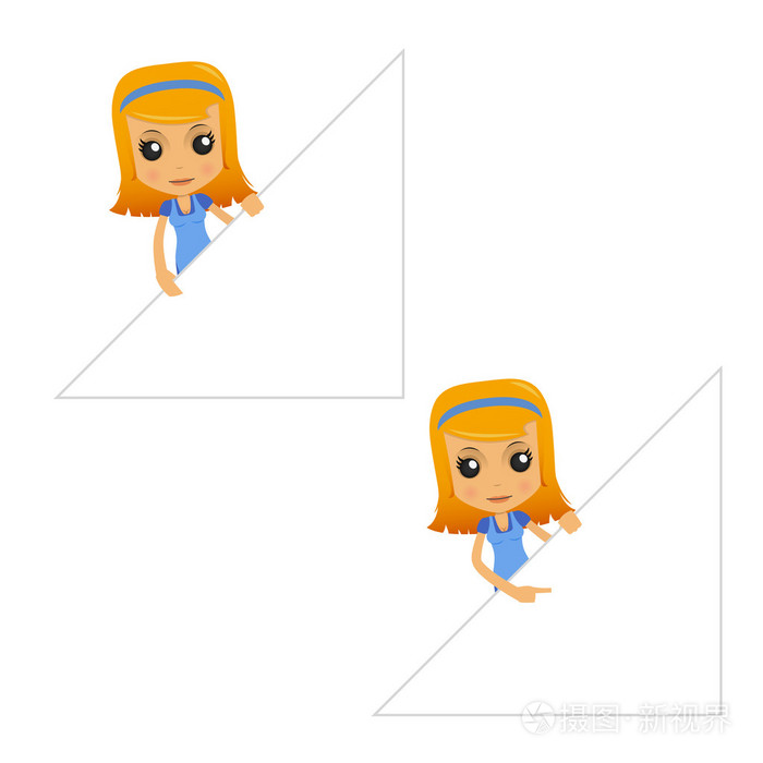 一套滑稽的卡通家庭主妇