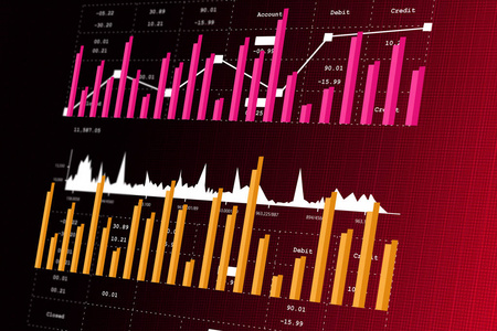 证券市场图分析的数字插图