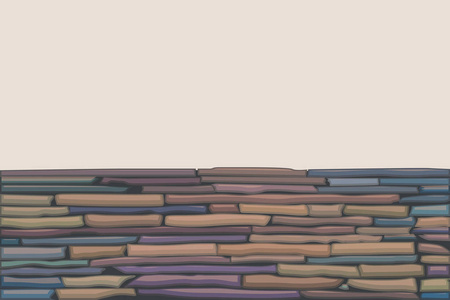 彩色石头砌的墙