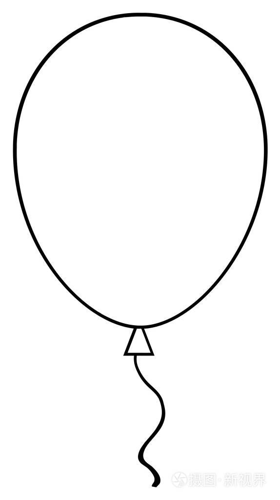 轮廓的气球图标