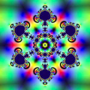 美丽的雪花插图分形2d 纹理.计算机插图.美丽的数学产生的模式.