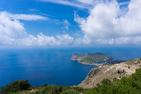 希腊凯法利尼亚阿索斯半岛全景