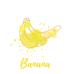 a yellow banana怎么画图片