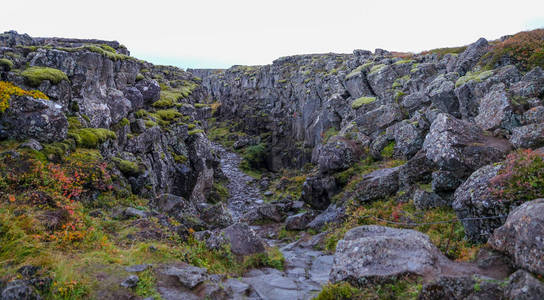 冰岛西南部 Thingvellir 国家公园山谷