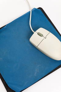 计算机鼠标和老鼠标垫