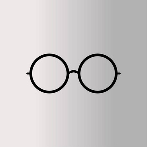 圆圆的眼镜图标符号