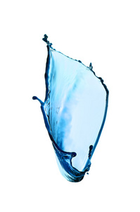 蓝色透明水花