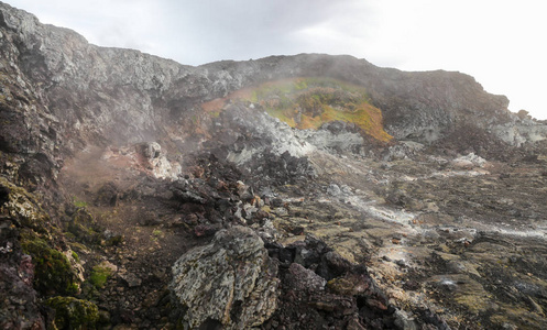 Leirhnjukur 熔岩领域在冰岛