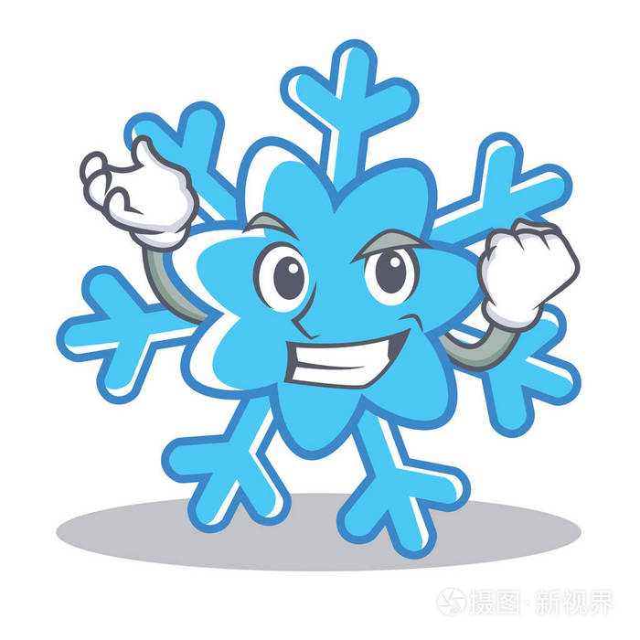 成功的雪花人物卡通风格
