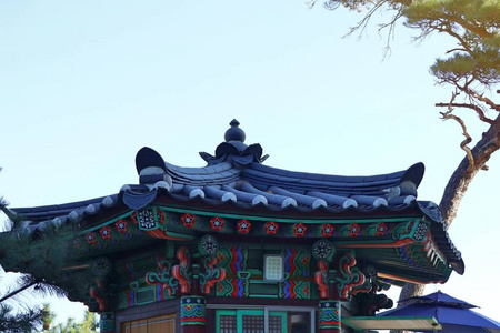 韩国传统建筑屋顶图片