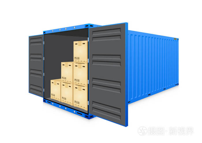 货物集装箱矢量