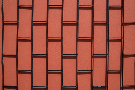 红色和棕色的砖砌墙的纹理 grunge 背景
