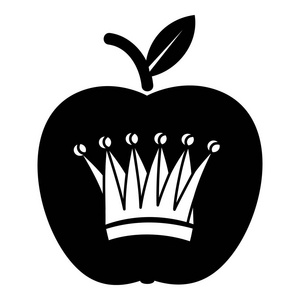 苹果王图标, 简单的黑色风格
