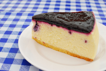 丰盛的蓝莓芝士蛋糕图片