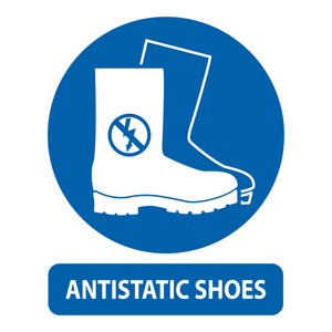 静电防静电鞋牌插画