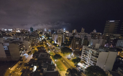 秘鲁利马主广场全景夜景