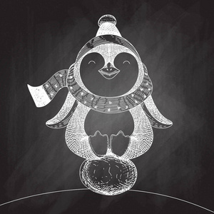 鸡蛋做成企鹅图片