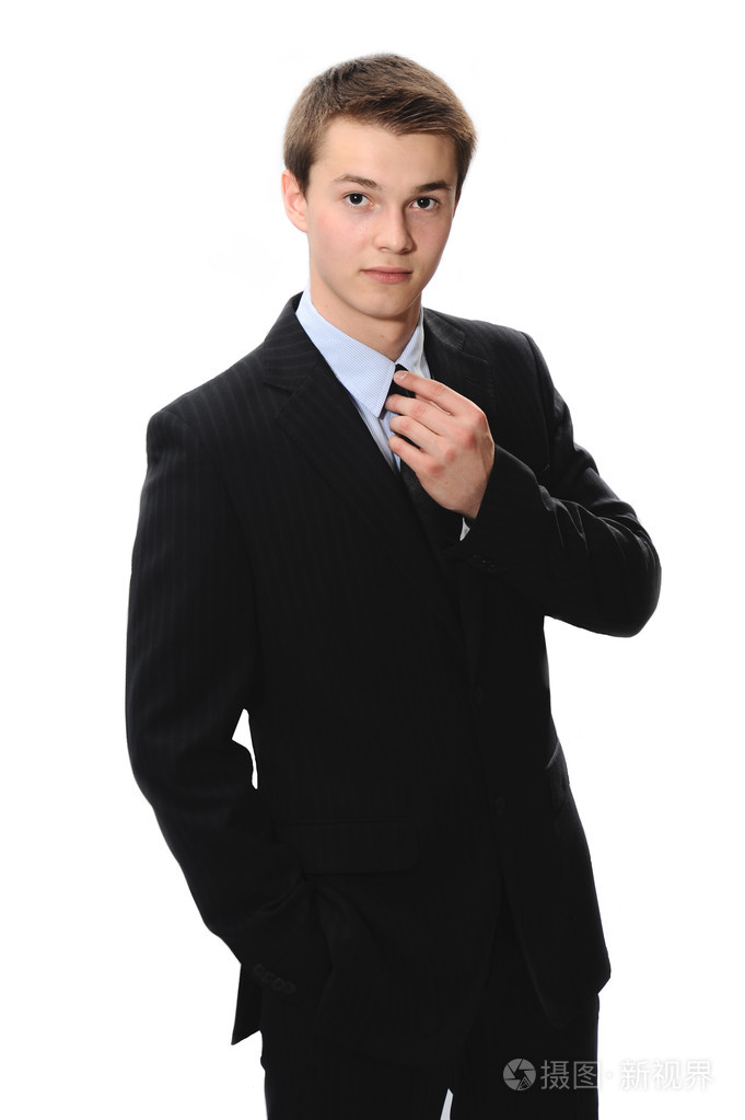 严肃认真的商人