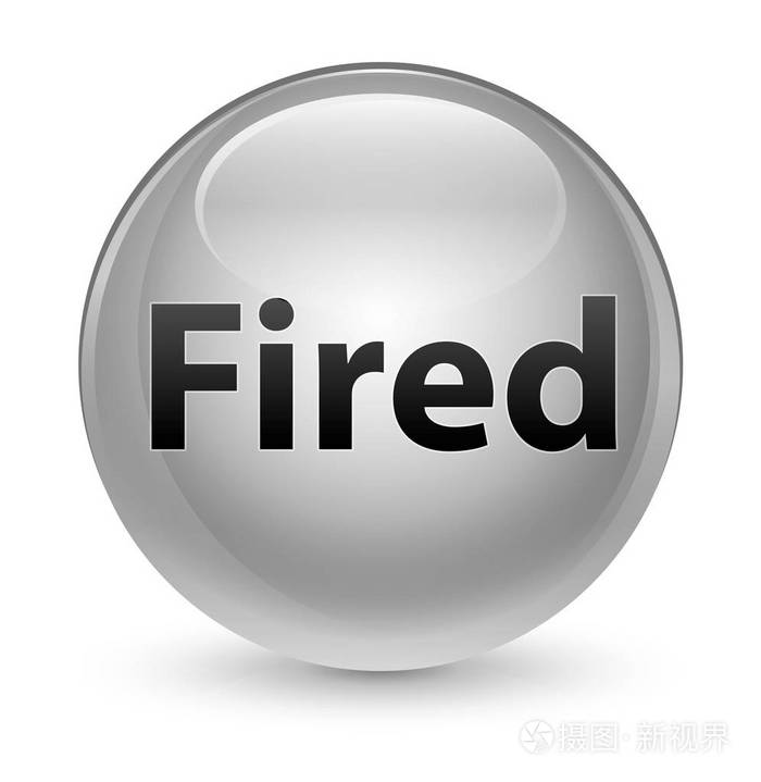 发射玻白色圆形按钮