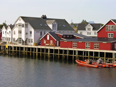 洛沃顿岛挪威风格的房子