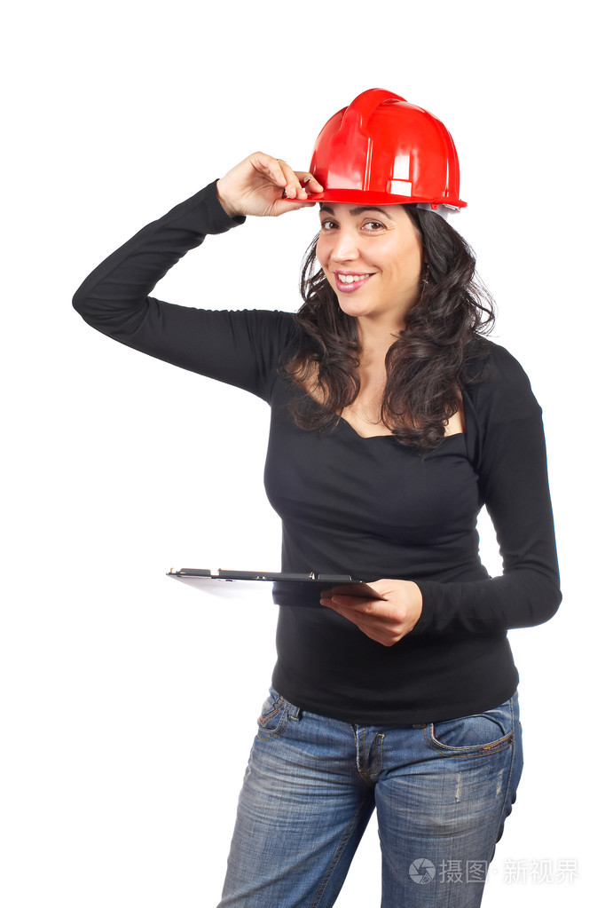 微笑的女建筑师