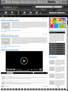网页设计黑色元素1。