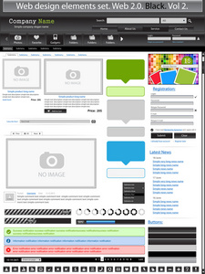 网页设计黑色元素2。