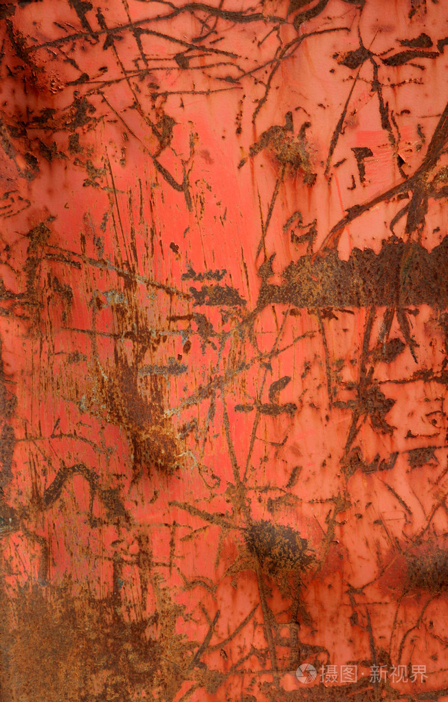 粗糙的红锈金属