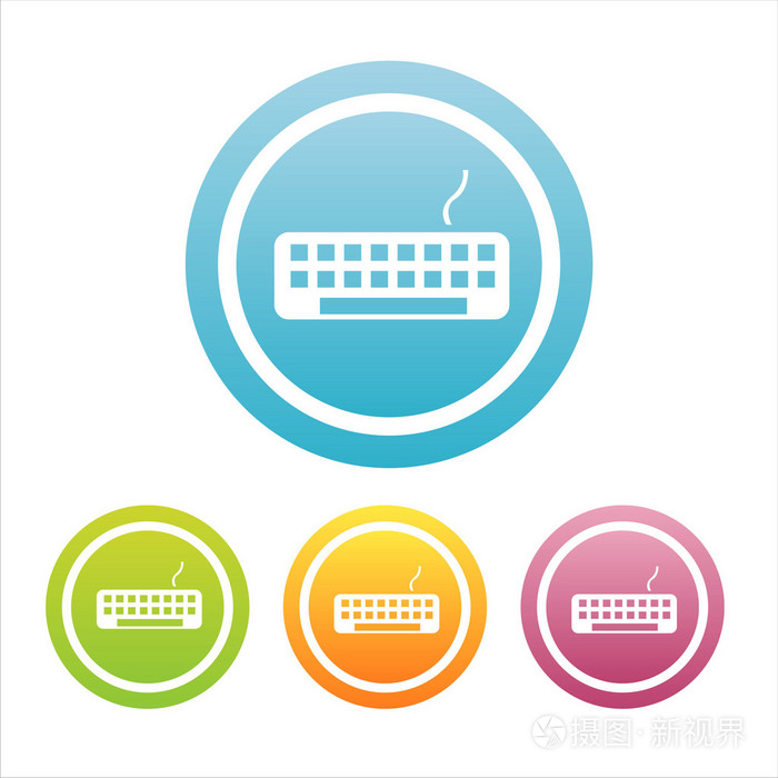 五颜六色的键盘标志