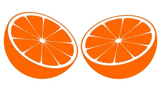 橙分为两半