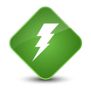 电力优雅软绿色菱形图标按钮