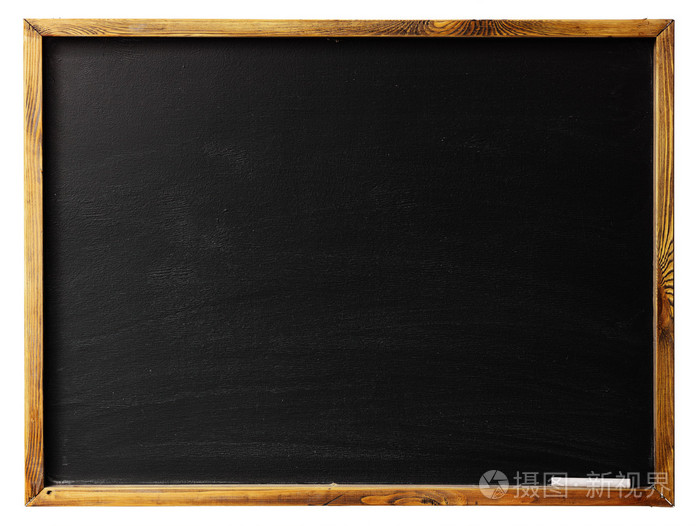 木制框架的空白黑板