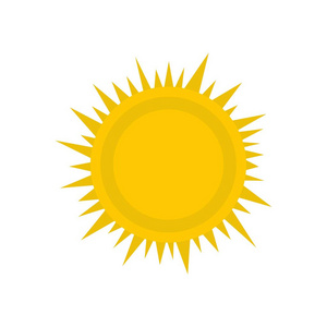 太阳平图标太阳图标,平面样式照片