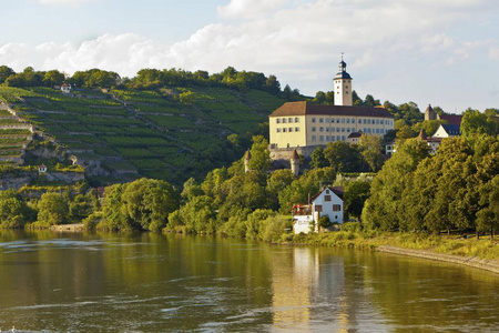 城堡 Horneck 城堡, 日耳曼命令城堡, Gundelsheim, Odenwald, 巴登巴登符腾堡州, 德国, 欧洲