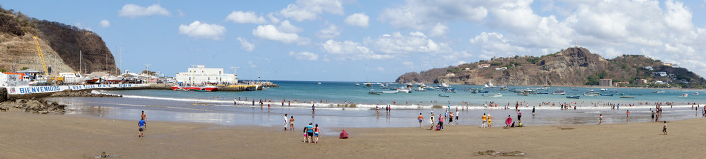 海滩的全景