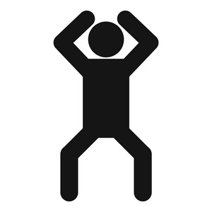 简笔图火柴人图标象形图矢量简单照片