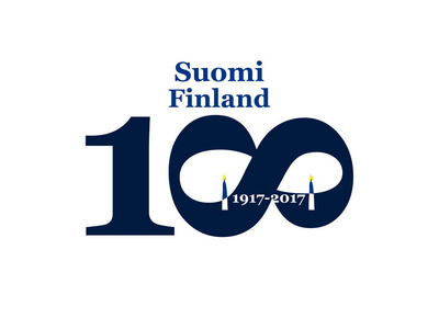 100芬兰独立纪念日贺卡。12月6日