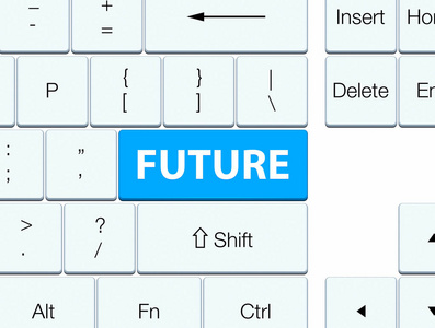 未来青色蓝色键盘按钮