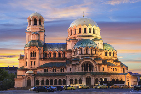 亚历山大  涅夫斯基大教堂在索非亚，保加利亚美丽的景色
