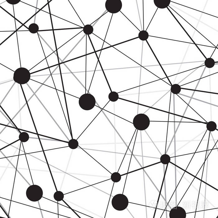 全局连接的抽象线和点