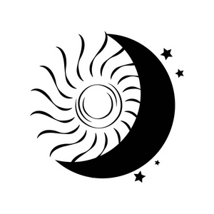 月亮形状太阳和月亮形状照片