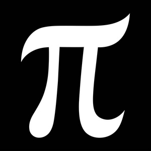 希腊字母 Pi。数学常量的符号。孤立的矢量插图, 图标