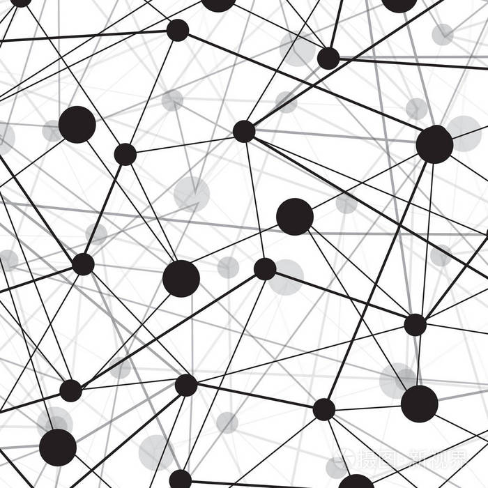 全局连接的抽象线和点