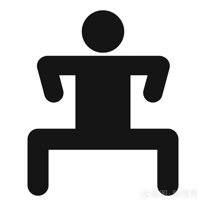 简笔图火柴人图标象形图矢量简单