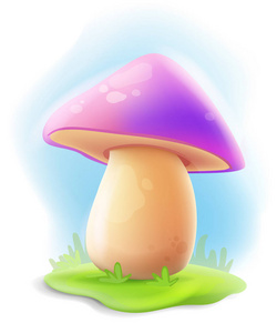 紫色帽子蘑菇