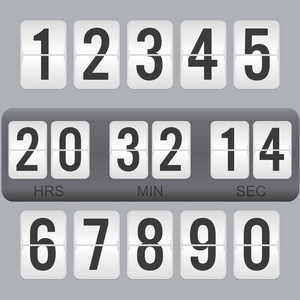 反转倒计时定时器矢量时钟计数器.平倒数日向量业务符号照片