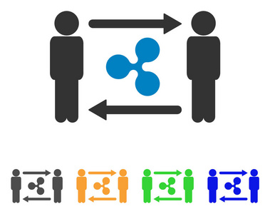 人们交换波纹矢量图标