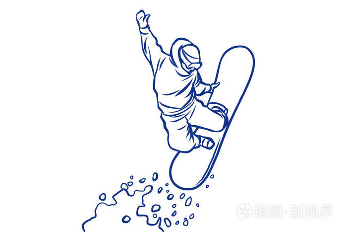 运动线条图标滑雪图片