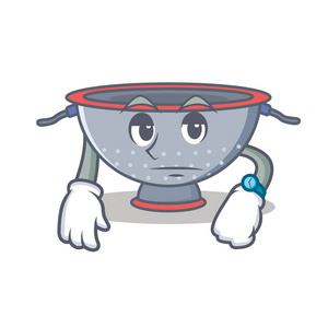 等待漏勺器物人物卡通图片