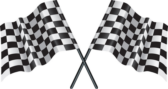 终点旗帜赛车格仔 花纹标志照片